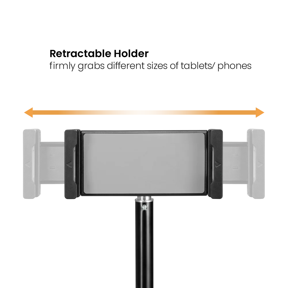 Height Adjustable Foldable 360 Degree Rotating Cell Phone Tablet Floor