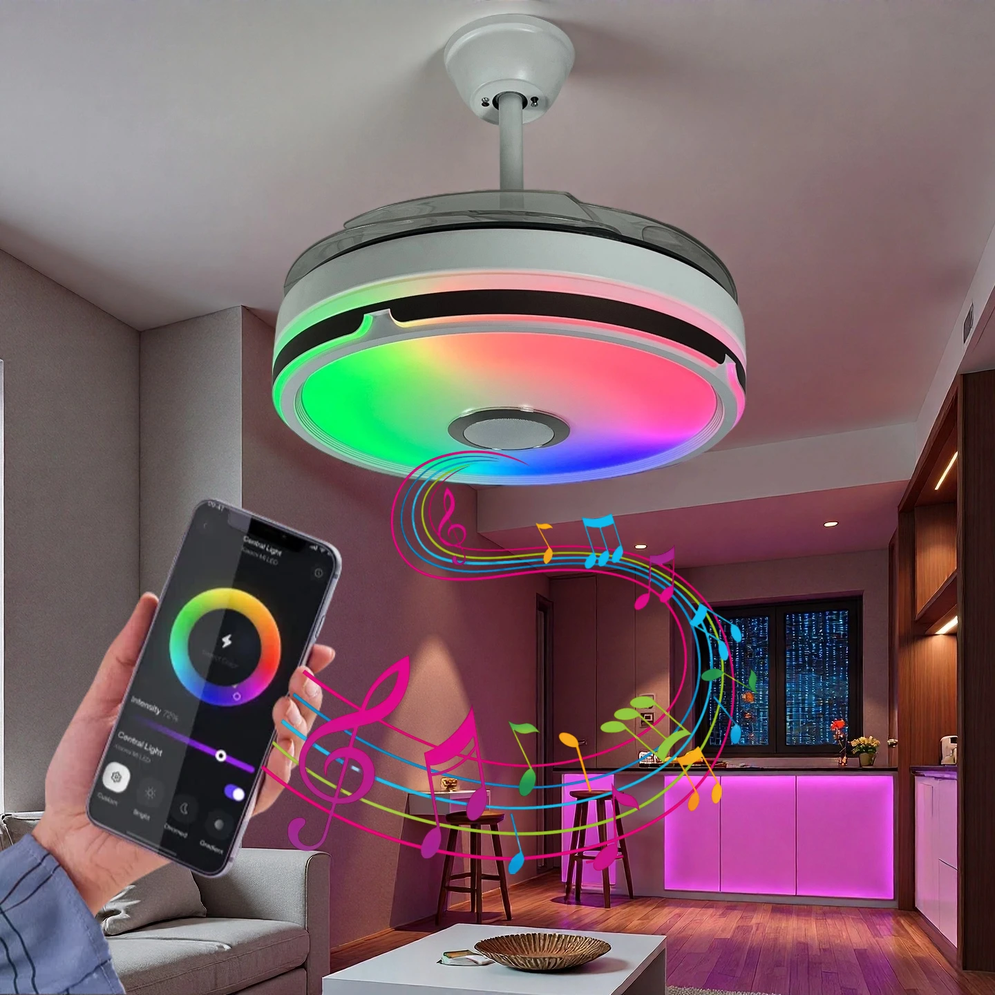 Ceiling Fan, 42-Inch, RGB, LED - detail 2