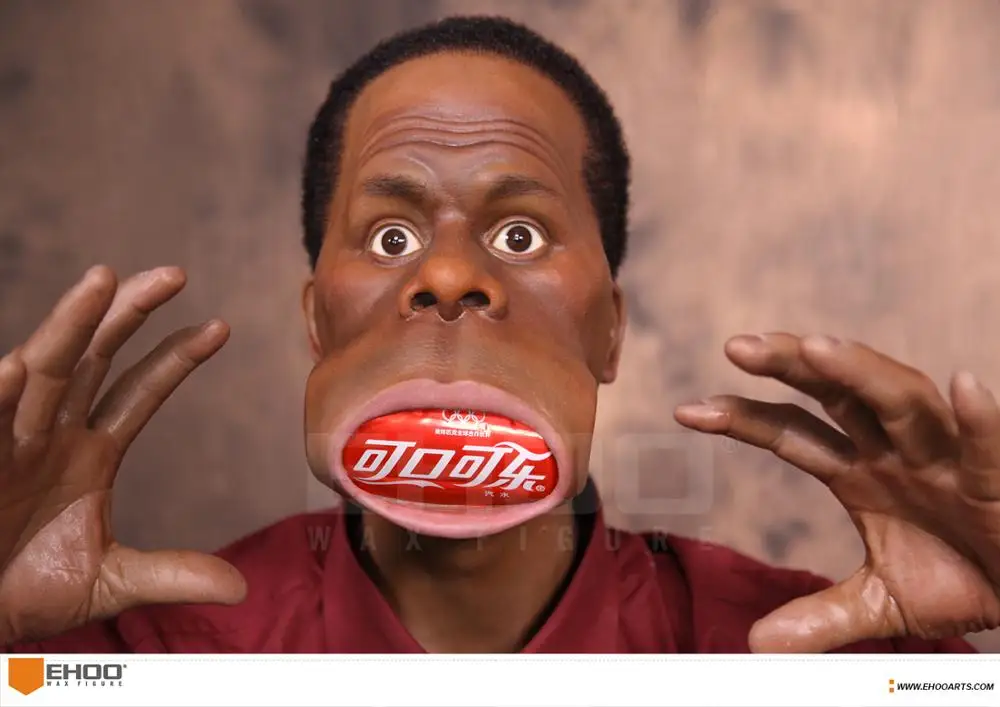 Realistic Custom Make Biggest Mouth Man Life Size Wax Figure for Sale
