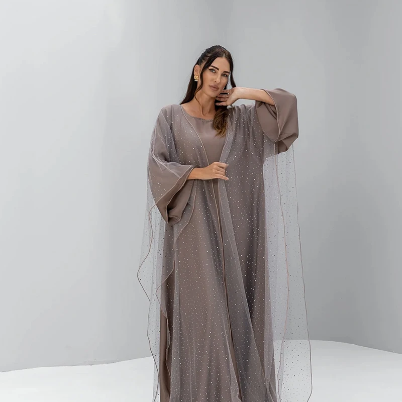 Islamic Clothing Dubai 2 Piece Women Luxury Abaya Set New Style Women Luxury Abaya Elegant Long Dress