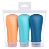 3Pcs 90ml silicone bottles with EVA bag