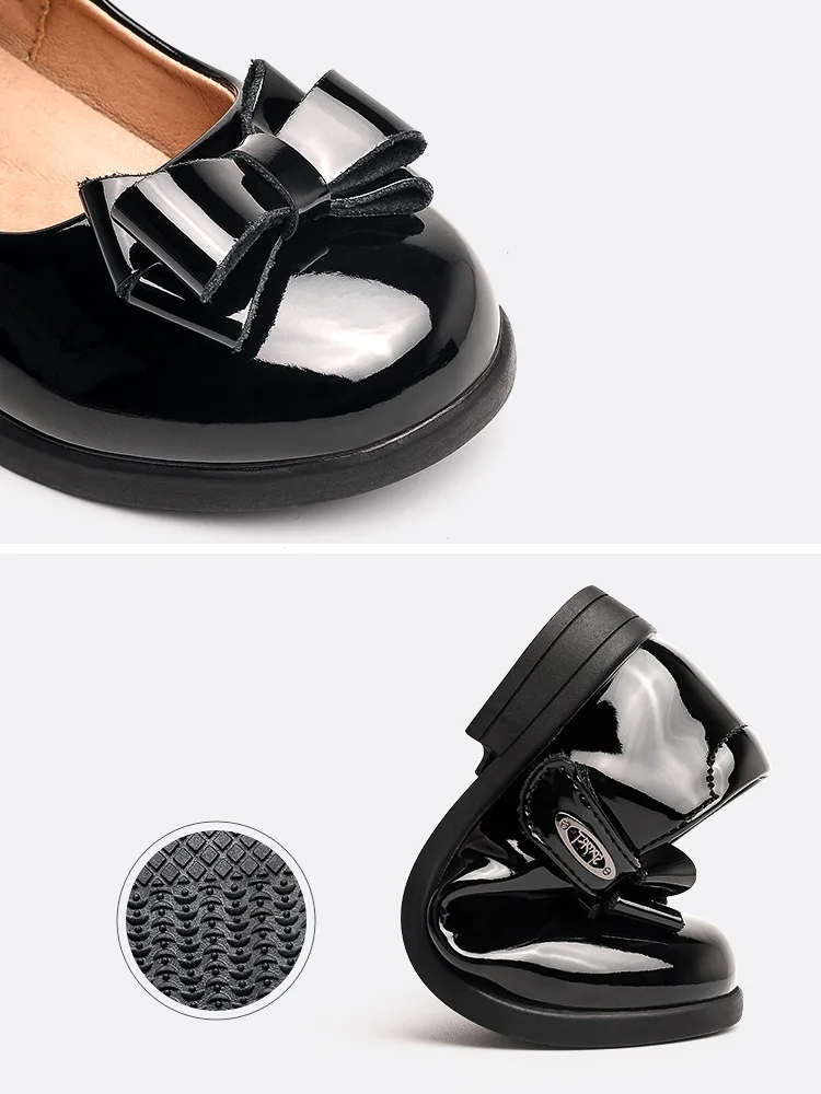 Черные кожаные туфли для девочек весна-осень 2021 британская Студенческая кожаная обувь детская обувь принцессы