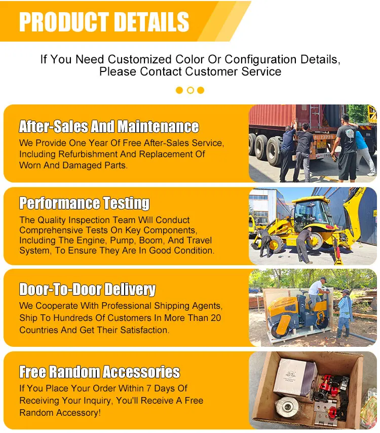 Factory Price Front End Loader 4x4 Backhoe Loader Land Leveling Small Wheel Loader Lifting Capacity 2.8 Tons