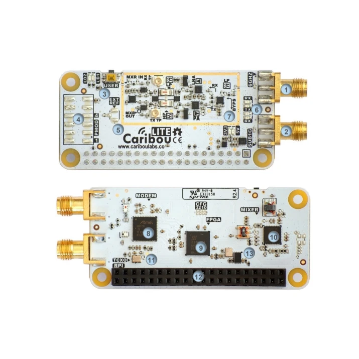 Cariboulite Rpi HAT - High-Performance SDR for LIME