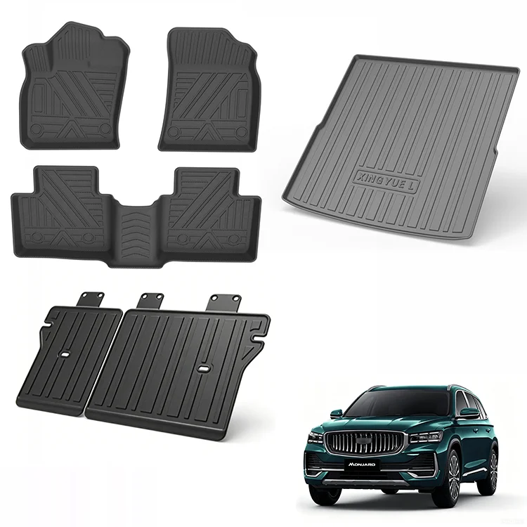 Tapetes para Carro Maremlyn para Geely Monjaro 2025, Conjunto Completo Impermeável em TPE para Interior e Mala, Acessórios para Carro EV