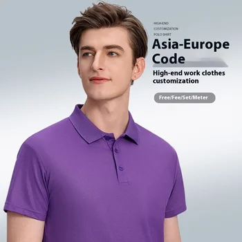 Custom Printed Logo Men's Plus Size for Polo Shirt Short-Sleeved Casual Cultural Office T-Shirt Work Polo Shirts