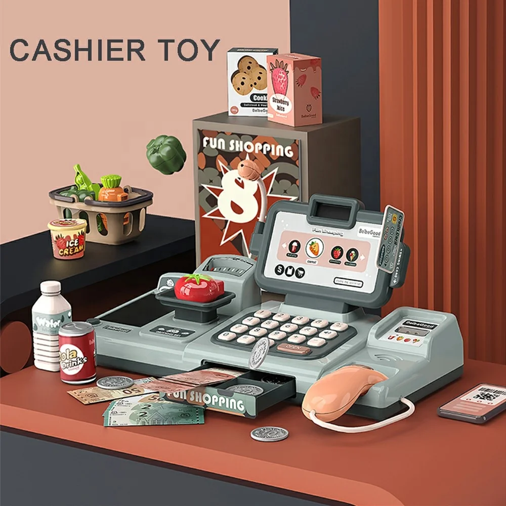 Игрушка для ролевых игр, новейшая образовательная ролевая игра, электронное распознавание речи, кассовый аппарат, игрушка для детей