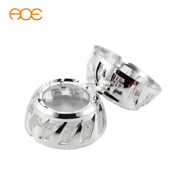 3-Inch Chrome Helix Shrouds for LED Headlight Projector Lens