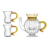 [1 pot + 2 cups] 600ml crown pot + 100ml tea cup