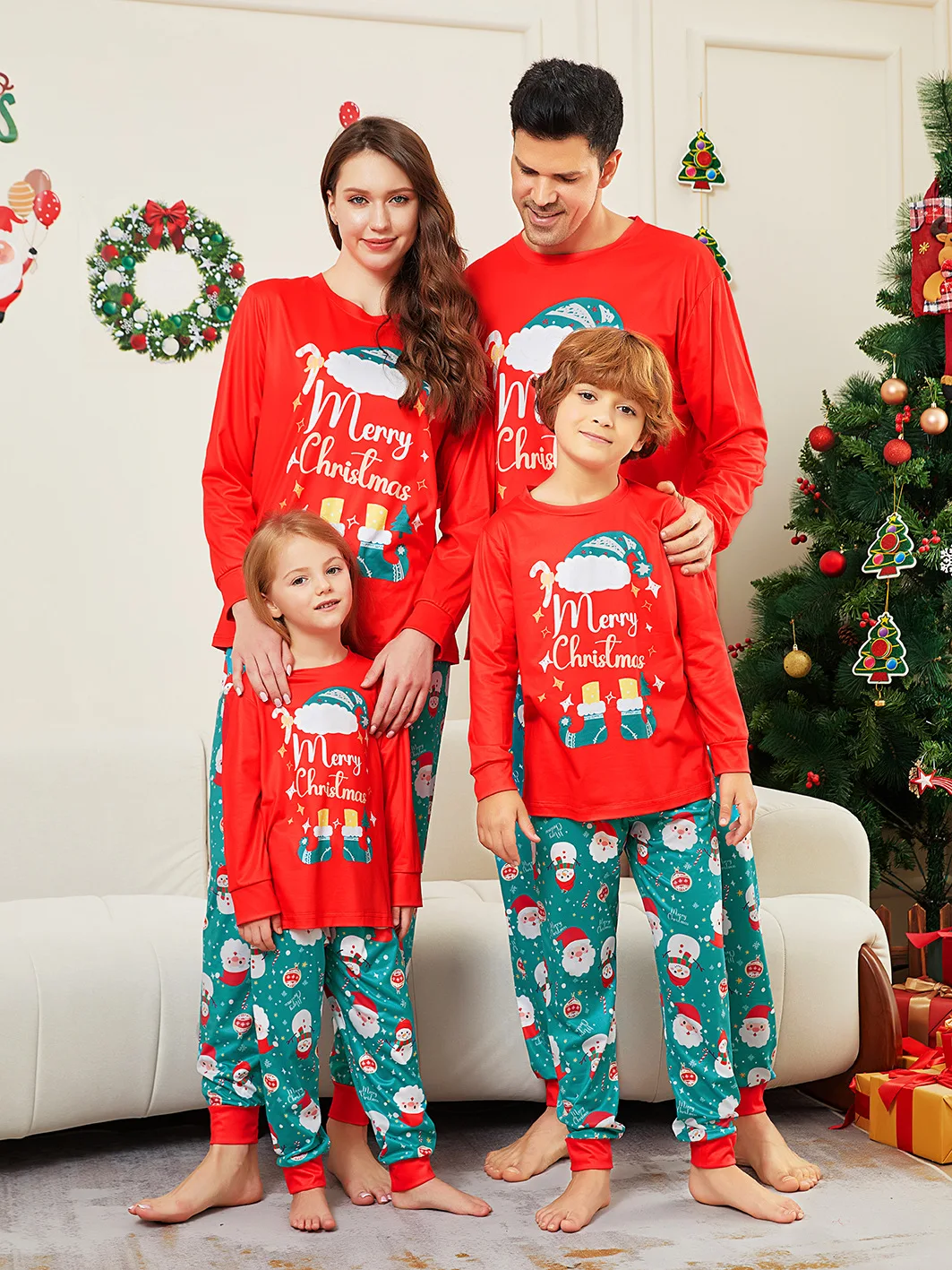 Pijamas Ropa De Familia Para Navidad Talla Grande Navidad 2025