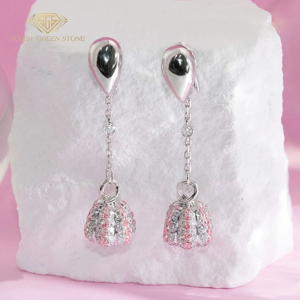 Earrings Jewelry 18K Real Gold European Fashion Women Jewelry Lab