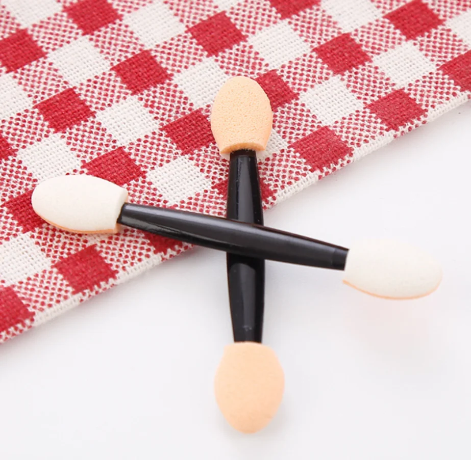 6.5/7.5cm double-head Eyeshadow Stick Latex Sponge Head Plastic Handle Small Eyeshadow Wand Brush Fine Eye Makeup artist Tools