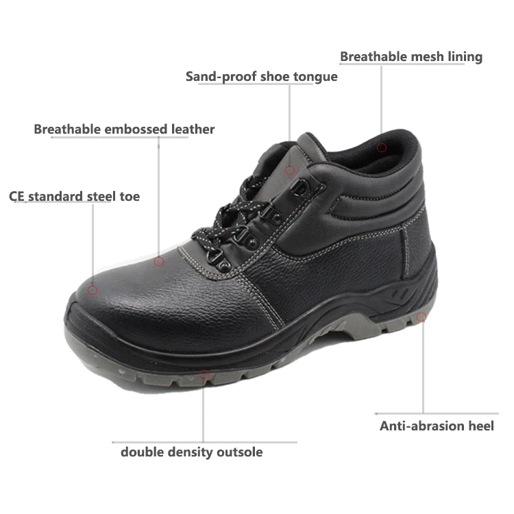 Zapatos de seguridad para hombre, calzado de cuero de alta calidad