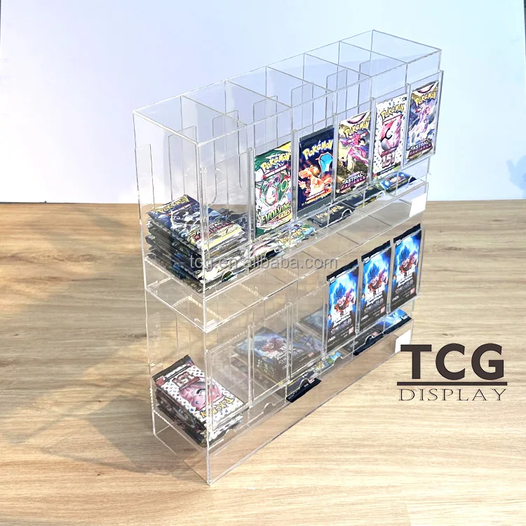 TCG Custom 6 Slot Clear Acrylic Booster Pack Dispenser for Pokmon Scarlet  & Violet Display - Durable and Eco-Friendly