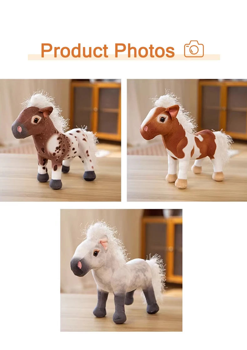 Custom Cute Horse Stuffed Animal Plush Toys Soft Stuffed Toy Pony For