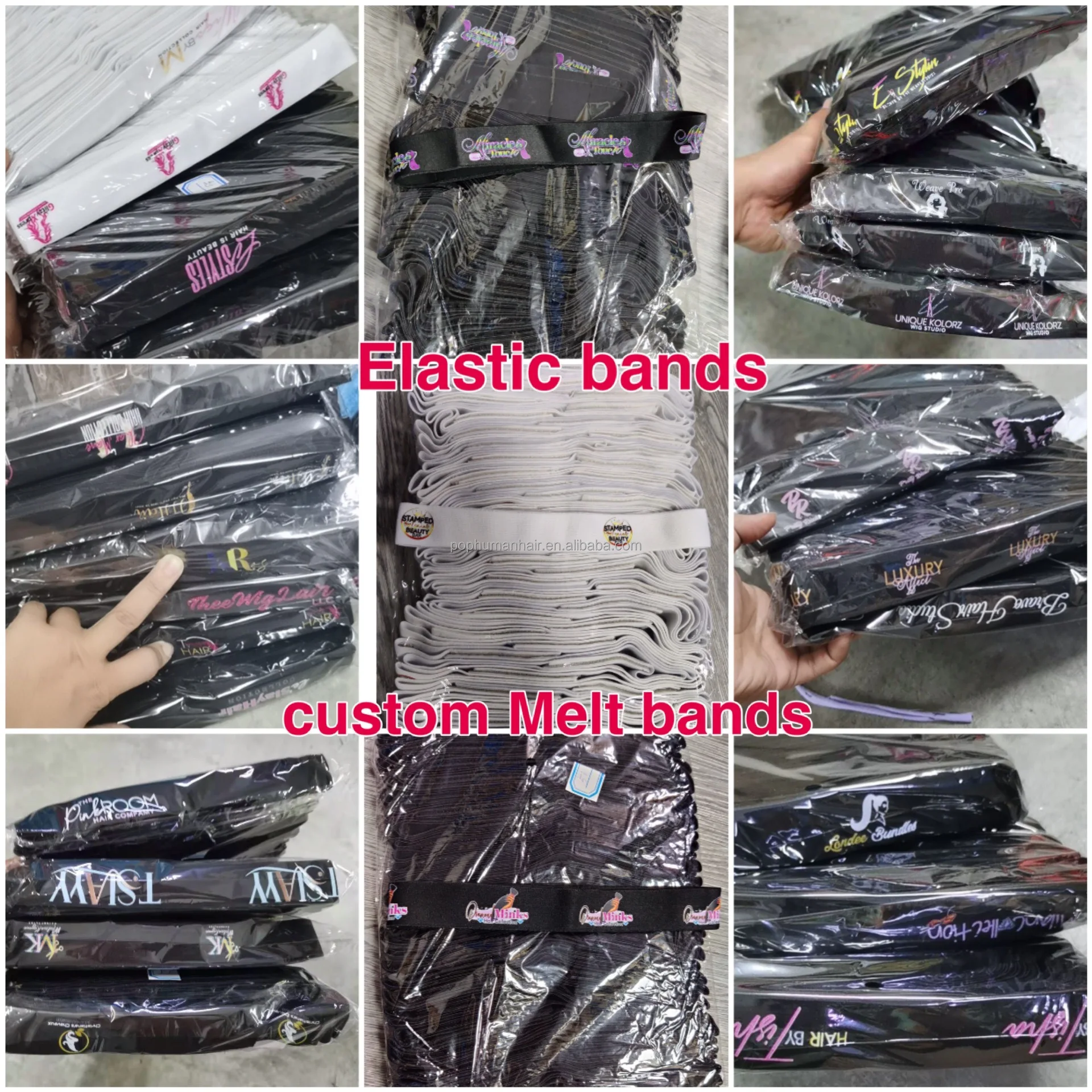 customized hair ties elastic hair bands