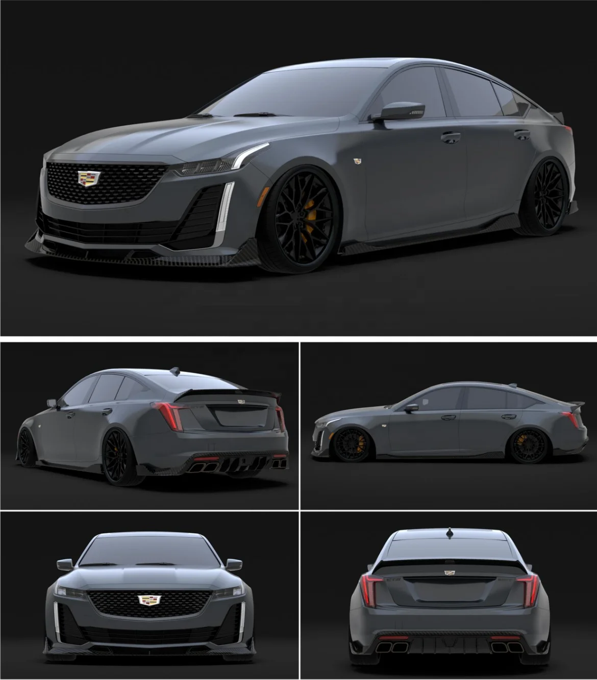 Body Kits Designed For Cadillac CT5 Of The Carbon Fiber Front Lip