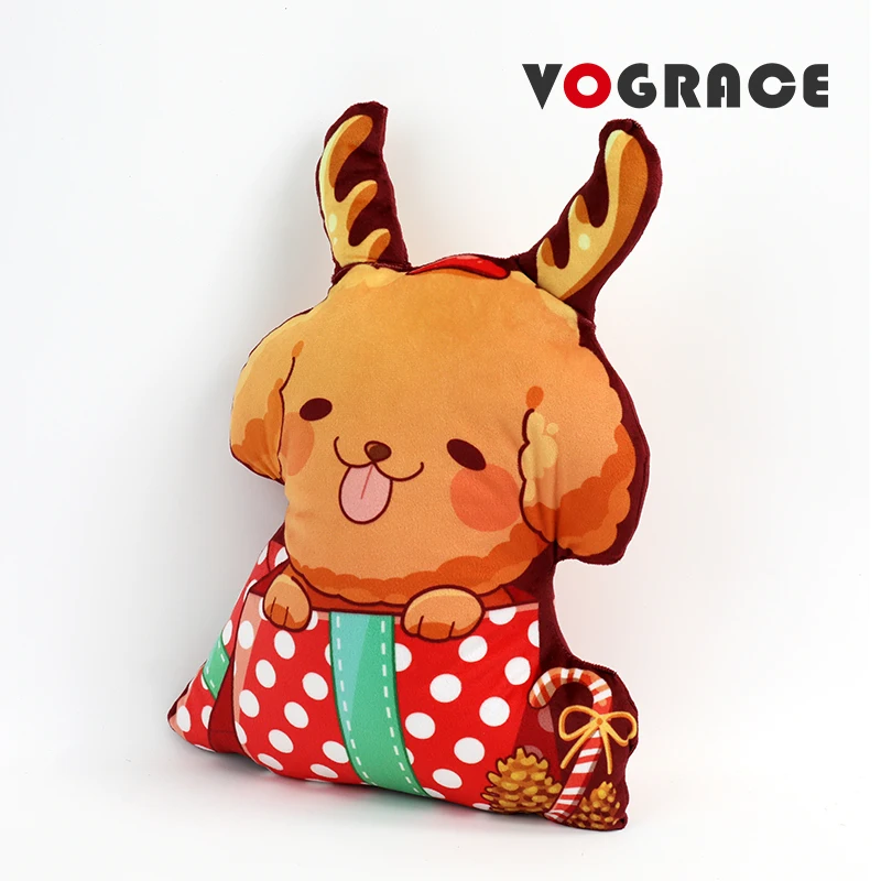 Vograce Customized Shaped Pillow Custom Anime Pillow Cover Die Cut Bed Home Decor Hugging Plush Throw Christmas Pillow Case