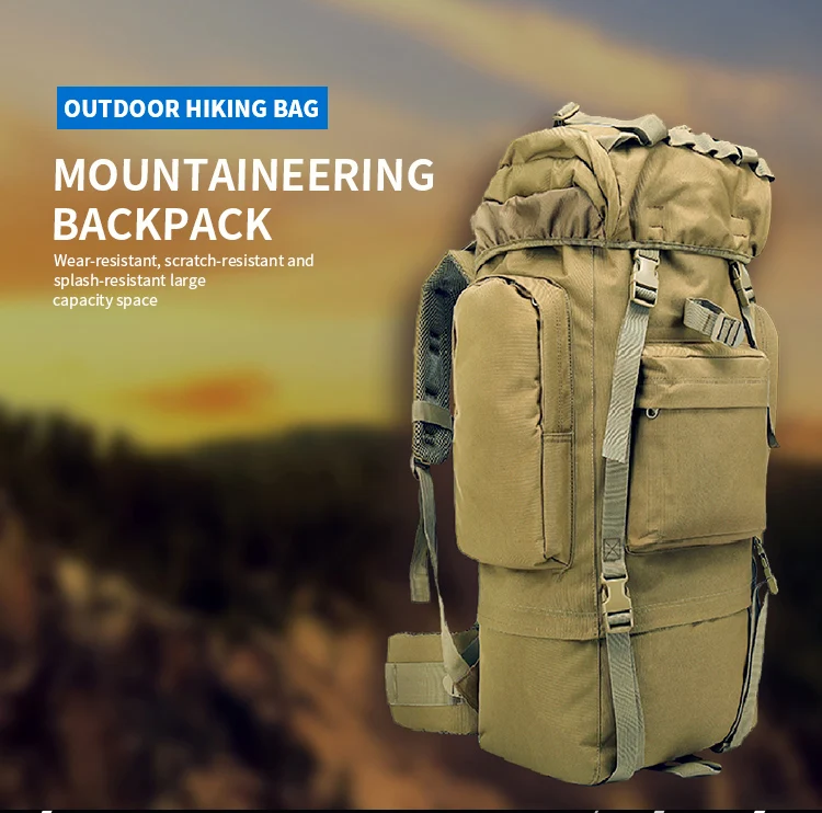 Lupu Hot Sell Bagpack 65l Mountain Backpack Bags Outdoor Adventure