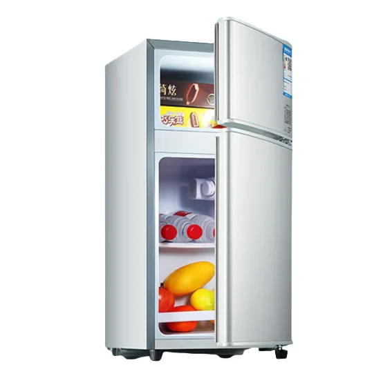 Large-Capacity Double-Door Room Refrigerators   45L for Rental Houses Mini-Refrigerators and Freezers