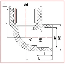 PVC Copper Threaded Elbow 90 Degree Fittings