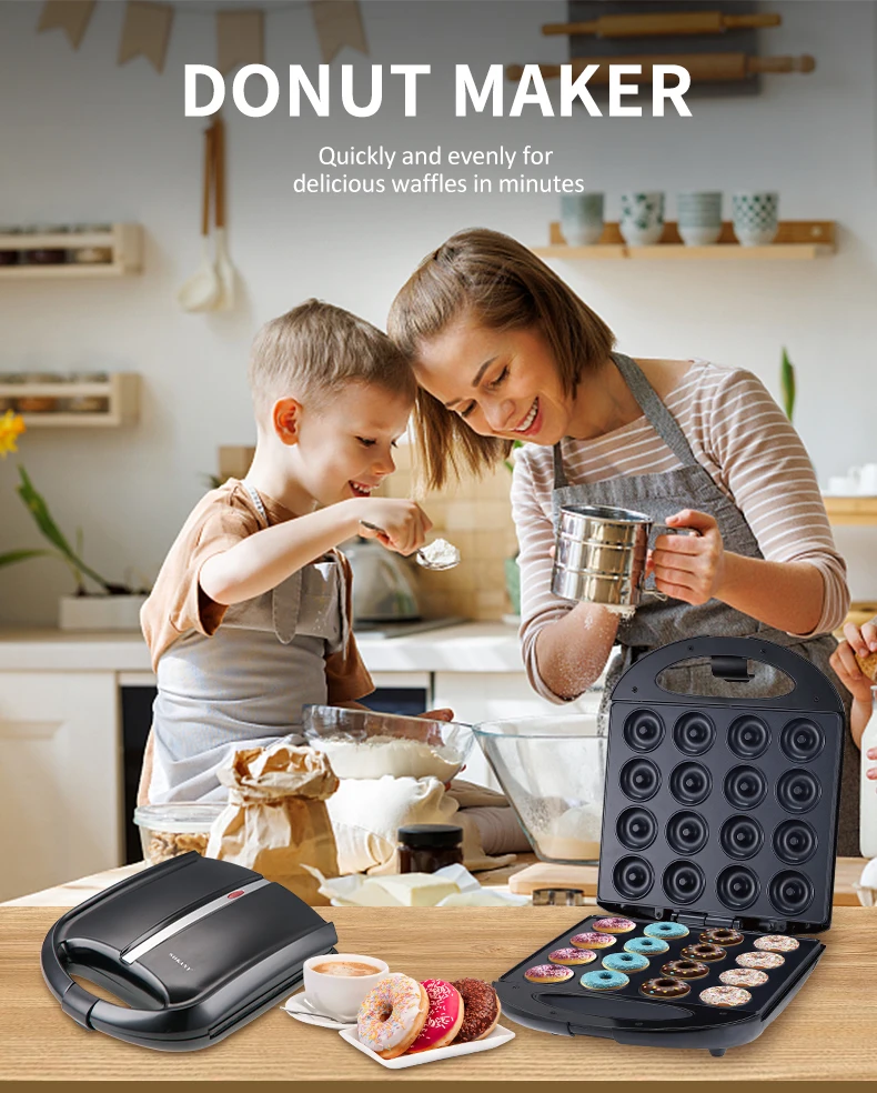 Sokany Product Sk08002 Mini Donut Maker Machine 1400w Highpower Doublesided Heating Anti