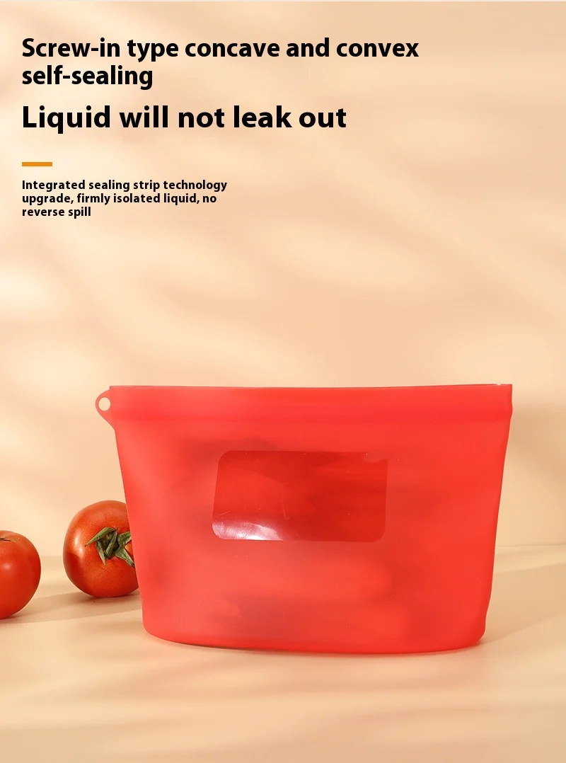 Portable Food-Grade Silicone Bags Microwaveable & for Fresh-Keeping Sorting & Travel Packaging Storage details