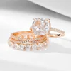 Rose gold three-piece set