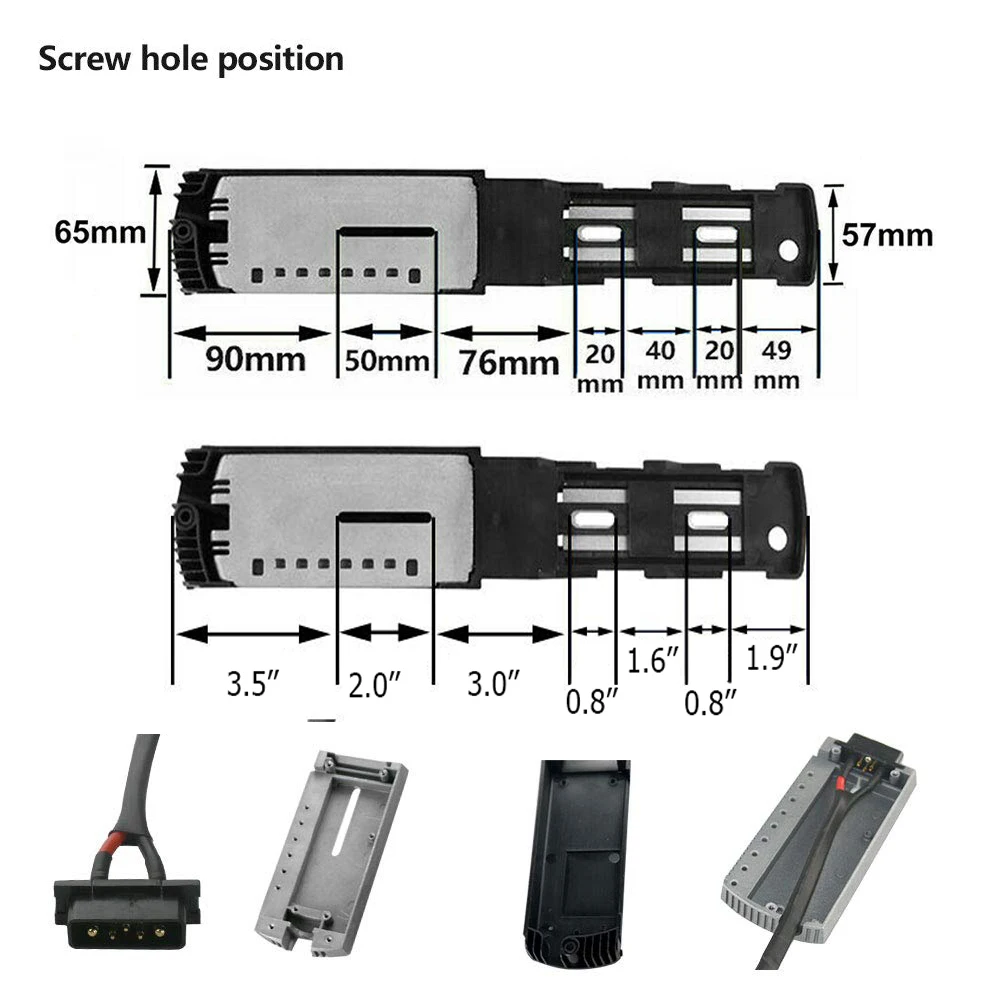 Plaque De Montage Hailong 03/04 Pour Conversion Vélo électrique - Kit Avec Connecteurs - Compatible Batteries Yasco - 4