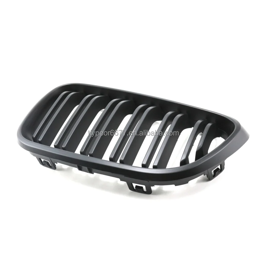product tiypeor double slat front grille car accessories kidney mesh bumper grill for bmw 2 series f22 2014   2018 glossy matte black-5