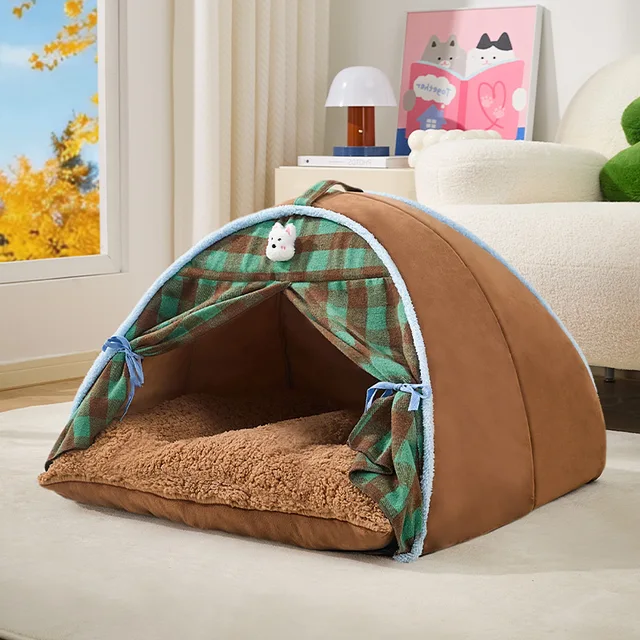 Top Quality Winter Cat Sleeping Tents Big Space Dog Bed House Wholesale Pet Dog Cat Villa