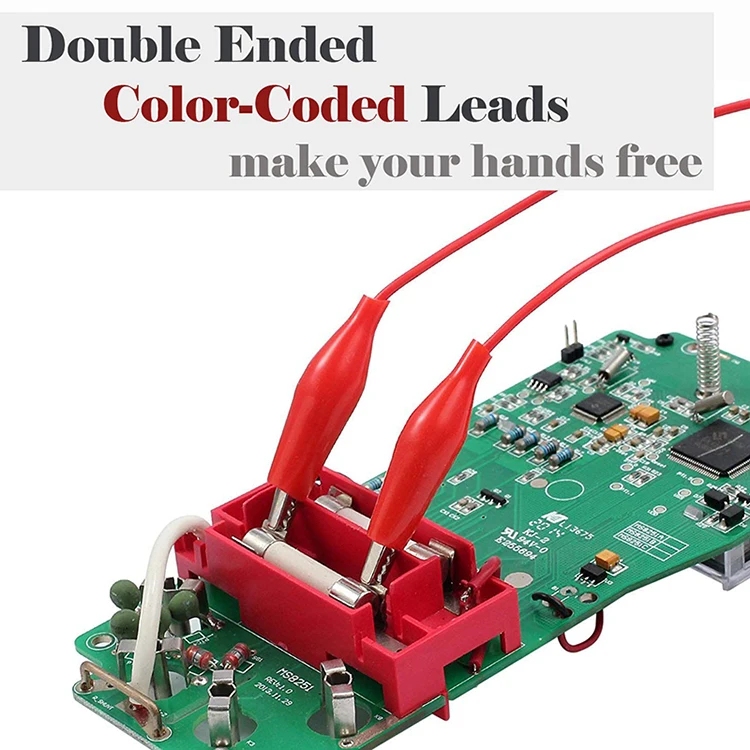 Goochain 5 цветов 10 шт. Двусторонняя крокодил кабель защищенный зажим «крокодил» Измерительный