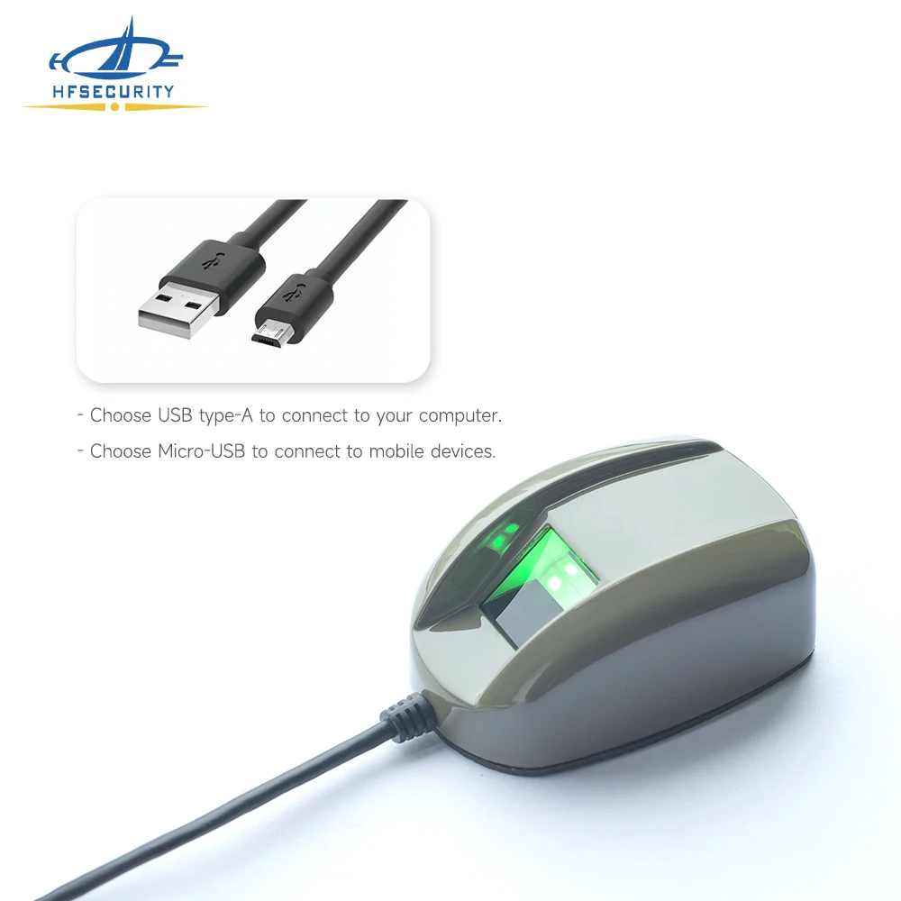 Free SDK USB Metal Fingerprint Reader Biometric Fingerprint Sensor for Bank with Free SDK HF4000 HFSecurity