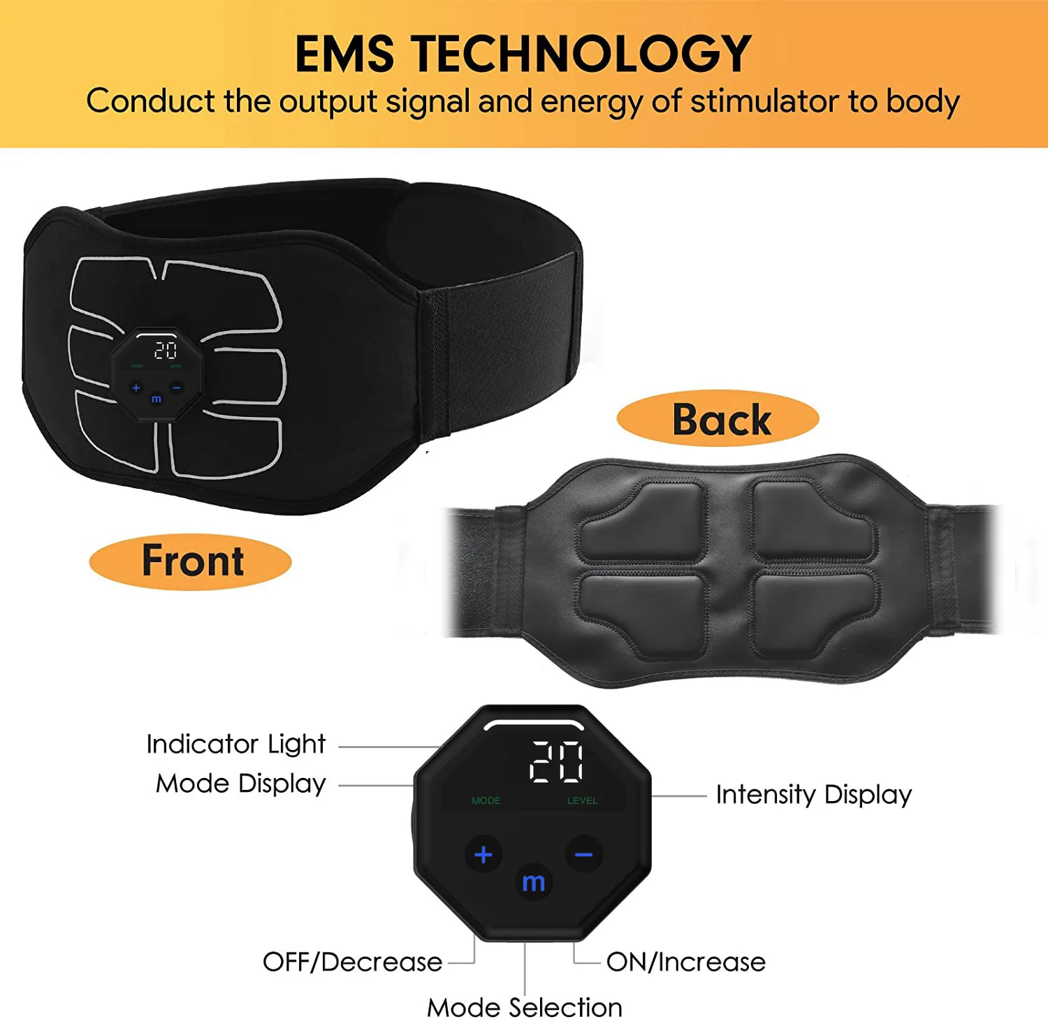 2023 Ems Abs Stimulator Electronic Muscle Stimulator Ems Trainer Ab
