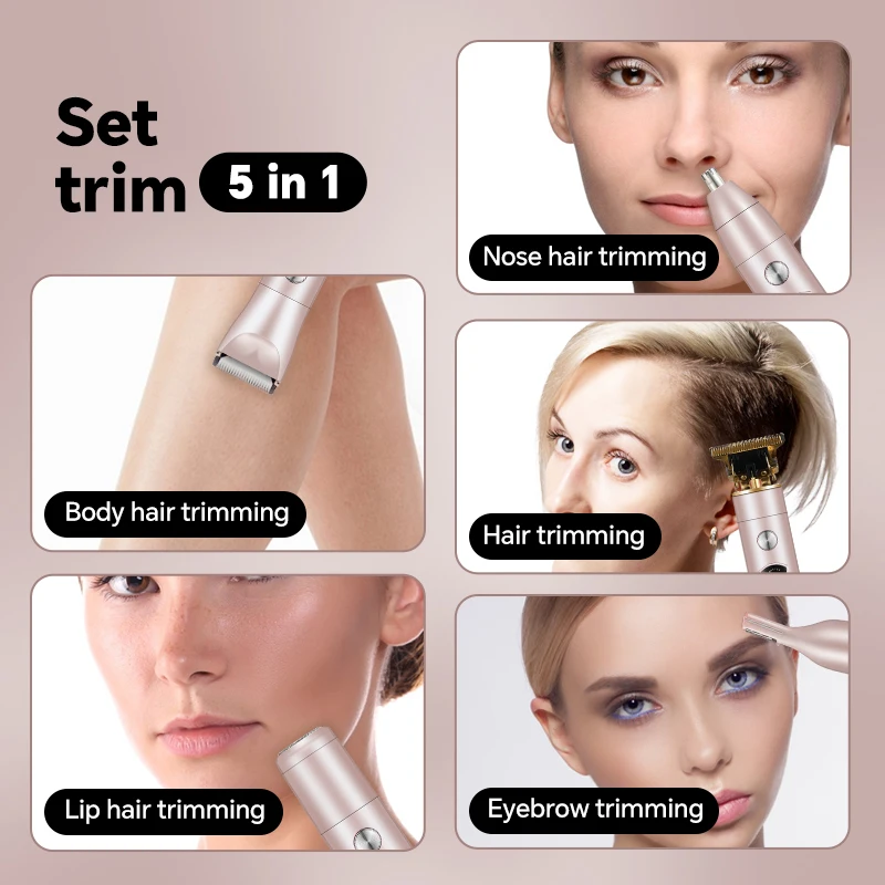 USB Charging Electric Hair Clipper Epilator Grooming Set Trimmer Full Body Multi-Functional Private Cross-Border Household supplier