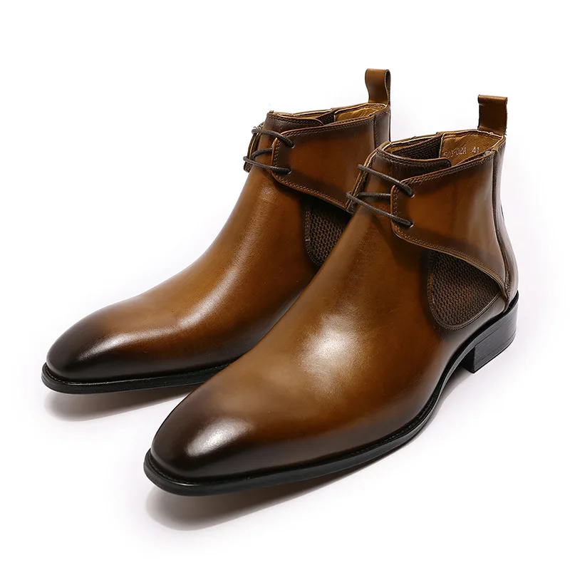 Sh11134a Genuine Leather Mens Dress Boots 2025 Winter Mens Smart Shoes Leather Boots for Men Sh11134a Genuine Leather Mens Dress Boots 2025 Winter Mens Smart Shoes Leather Boots for Men