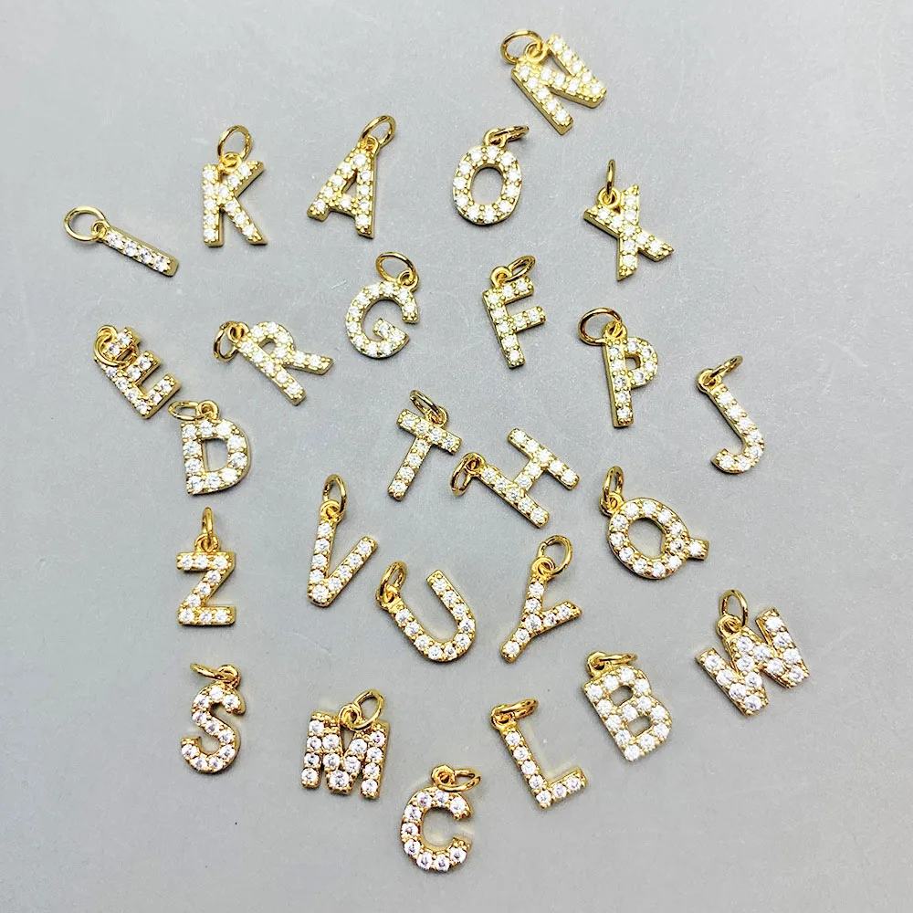Letter H Name Initial Necklace with Cubic Circonia
