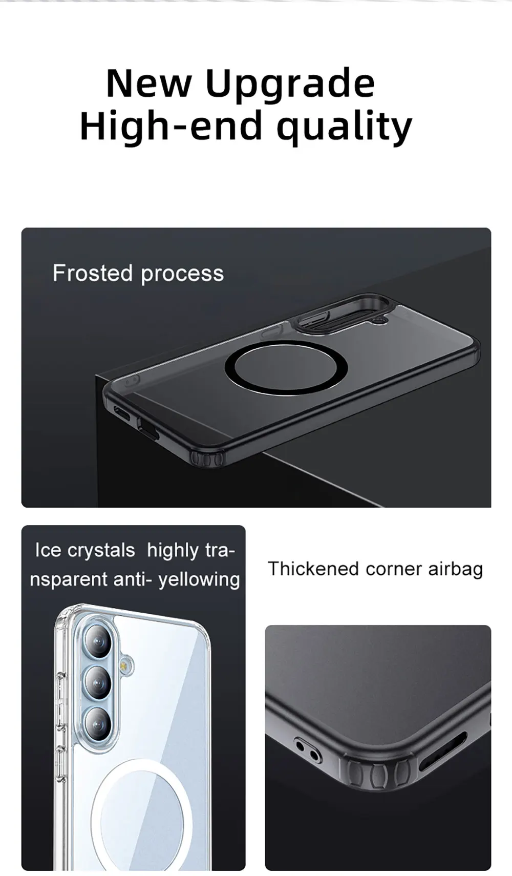 product laudtec slim translucent matte shockproof with anti fingerprint phone case for samsung galaxy s25 fe 2025-3