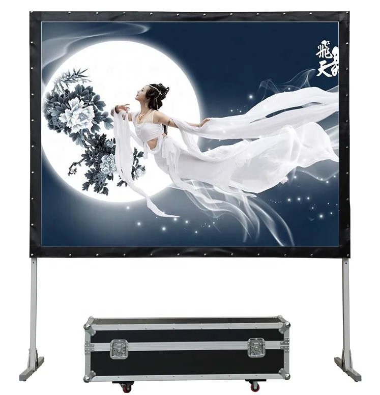 Fast Fold Portable Projection Screens Floor Standing Projector Screen for Business Trip or Presentation Use Screen