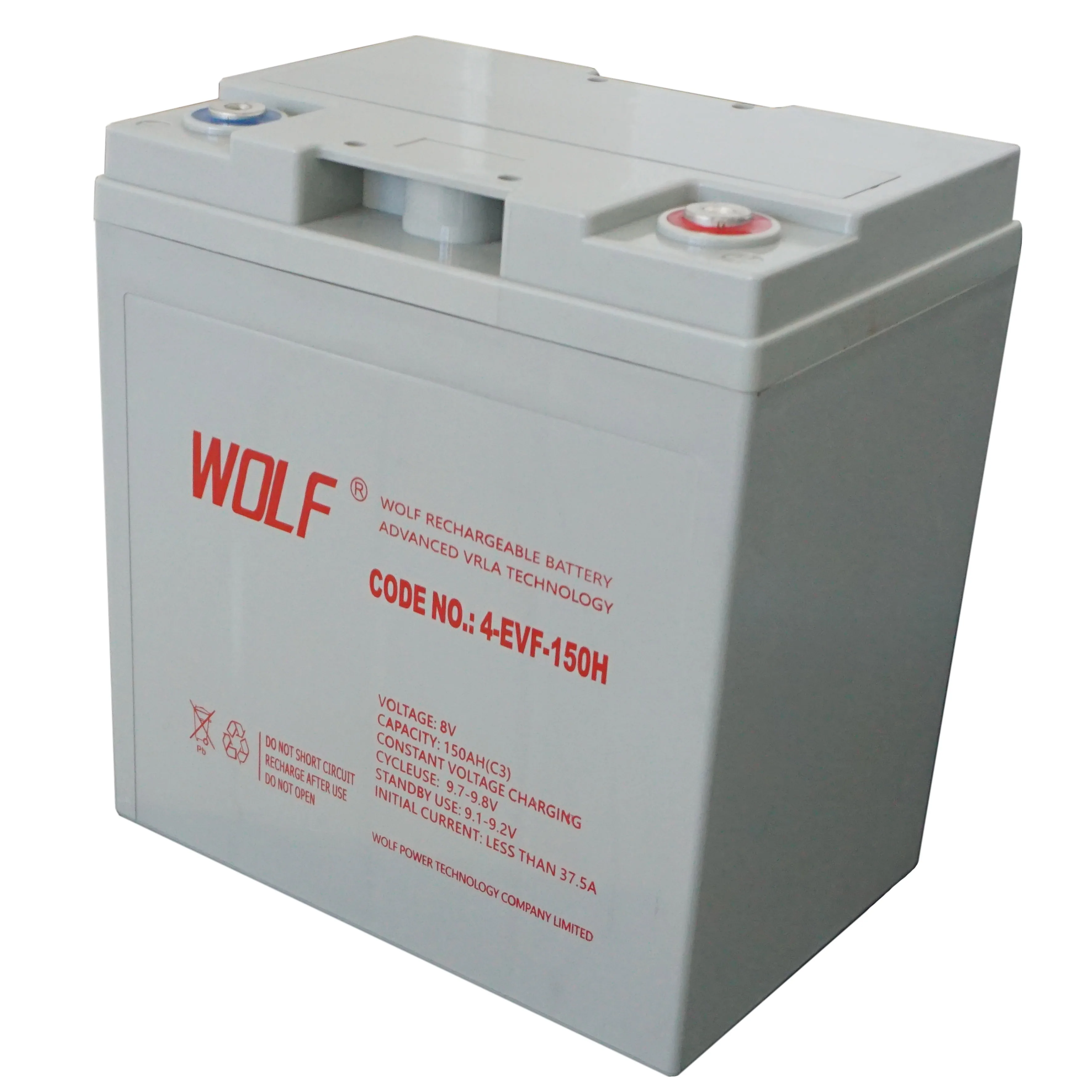 8V 150Ah Deep Cycle Power GEL Lead Acid Battery for Golf Cart Sealed & Maintenance-Free