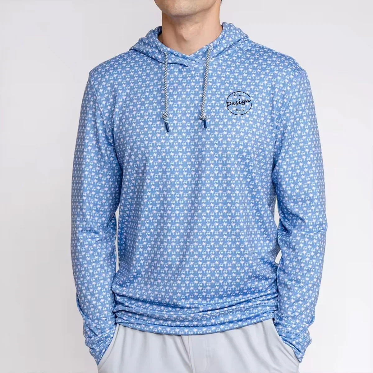 JL326A Wholesale Lightweight Sublimation Long Sleeve Hoodie Full Printing Hoody Shirts Personalized Sublimation Hoodie Men