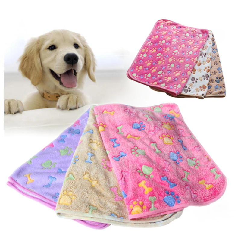 Wholesale Custom Printed Soft Plush Pet Blanket Coral Fleece Dog Blanket