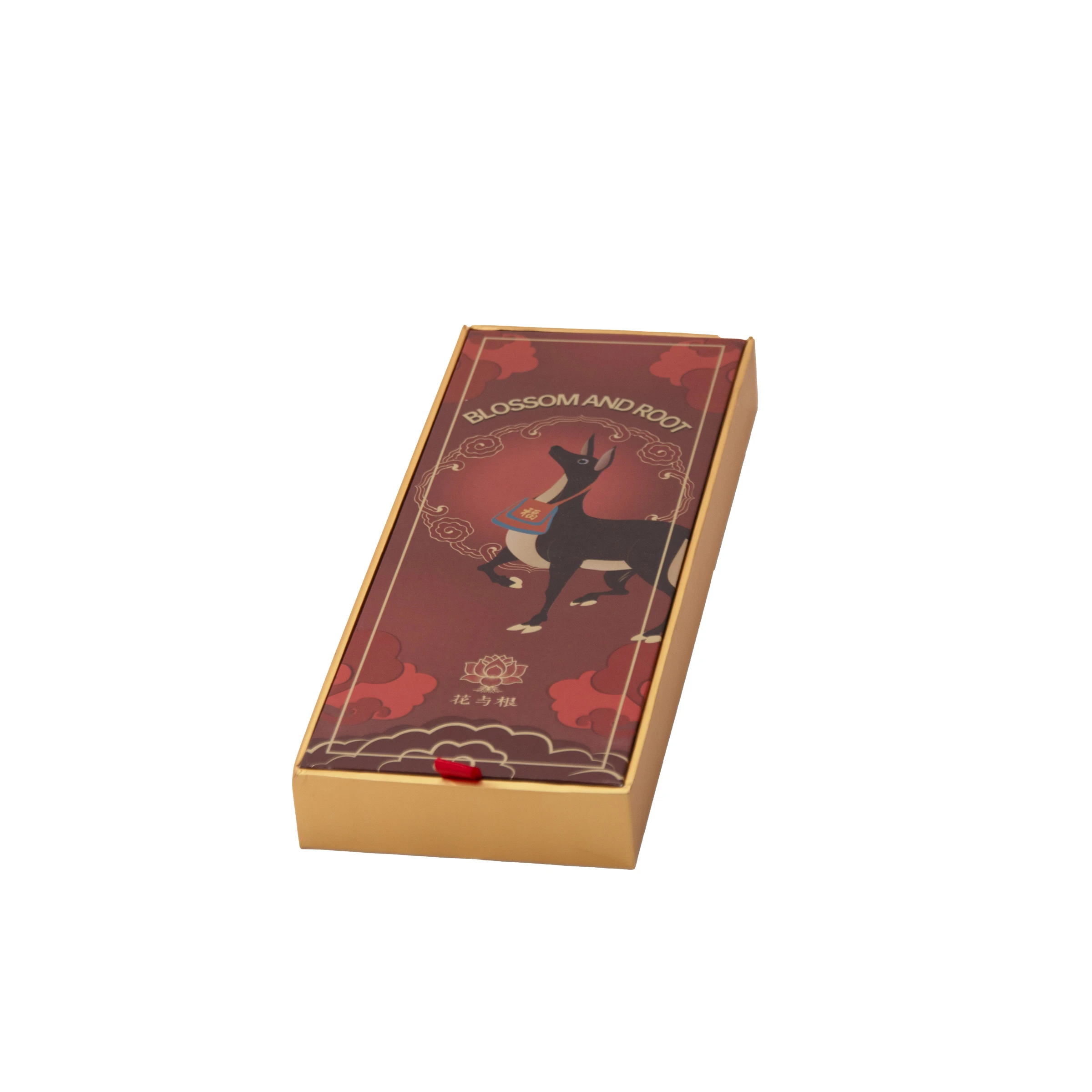 Chinese Style High-End Reusable Luxury Gift Box with Flip Top Magnetic Closure and Ribbon for Small Business