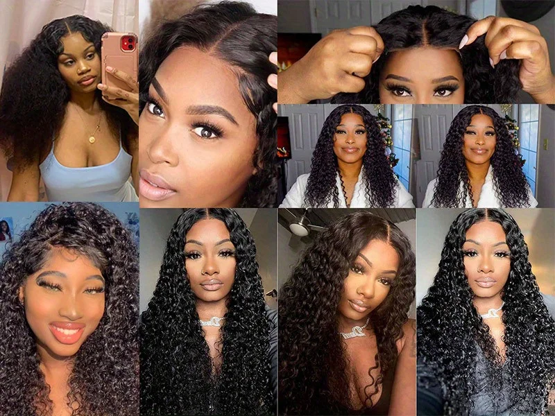 Wholesale Remy Virgin Brazilian Human Hair Pre Plucked Glueless Full Hd Lace Front Deep Wave 1109