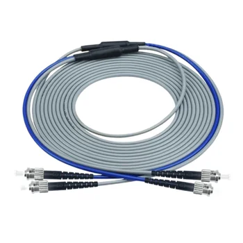Gimbo Outdoor 2-core ST-ST UPC Armored Jumper PVC LSZH Sheathed 4-core Duplex Multimode Optical Cable 1/5m