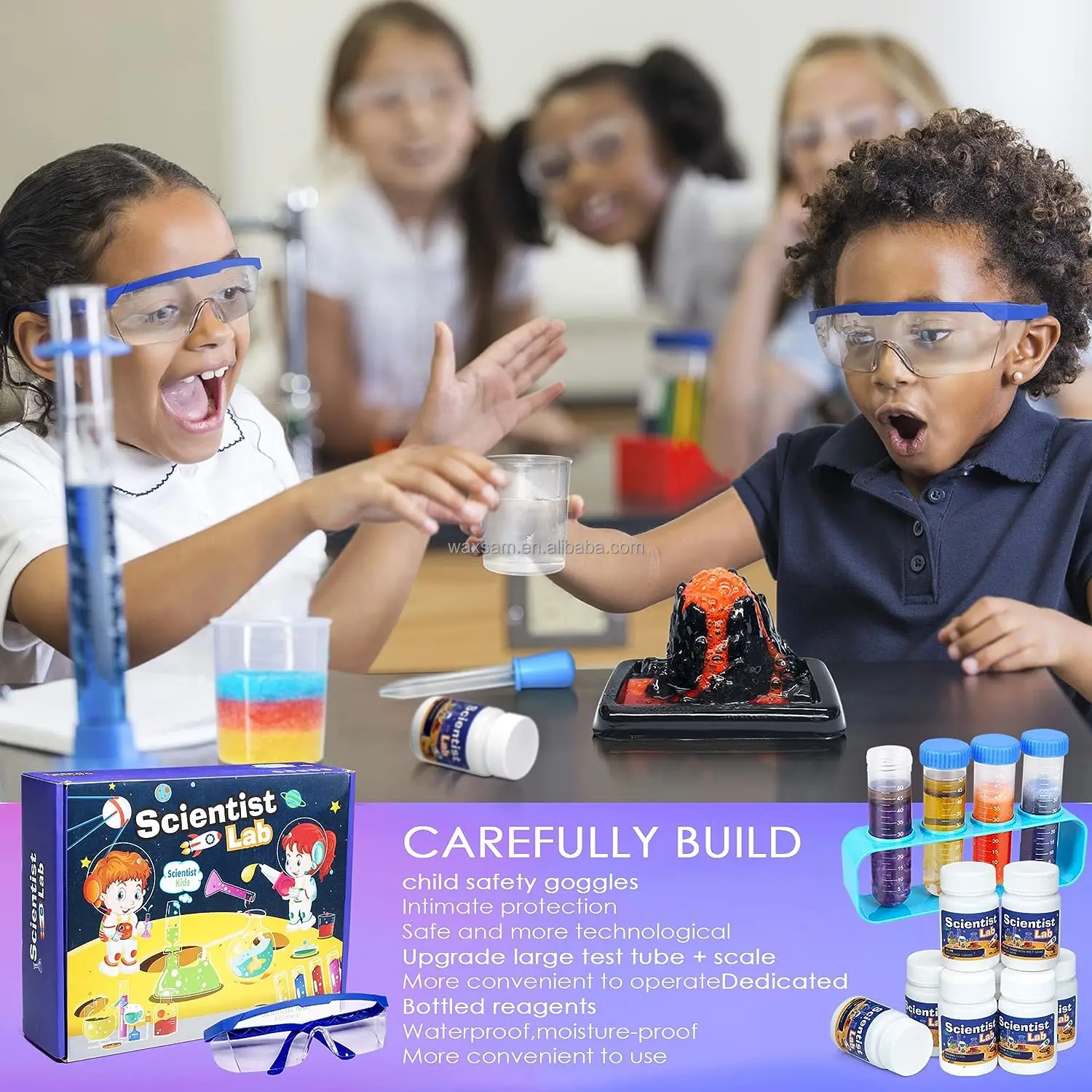 Diy Science Kit Stem Lab Experiments Educational Games 70 Pcs Science