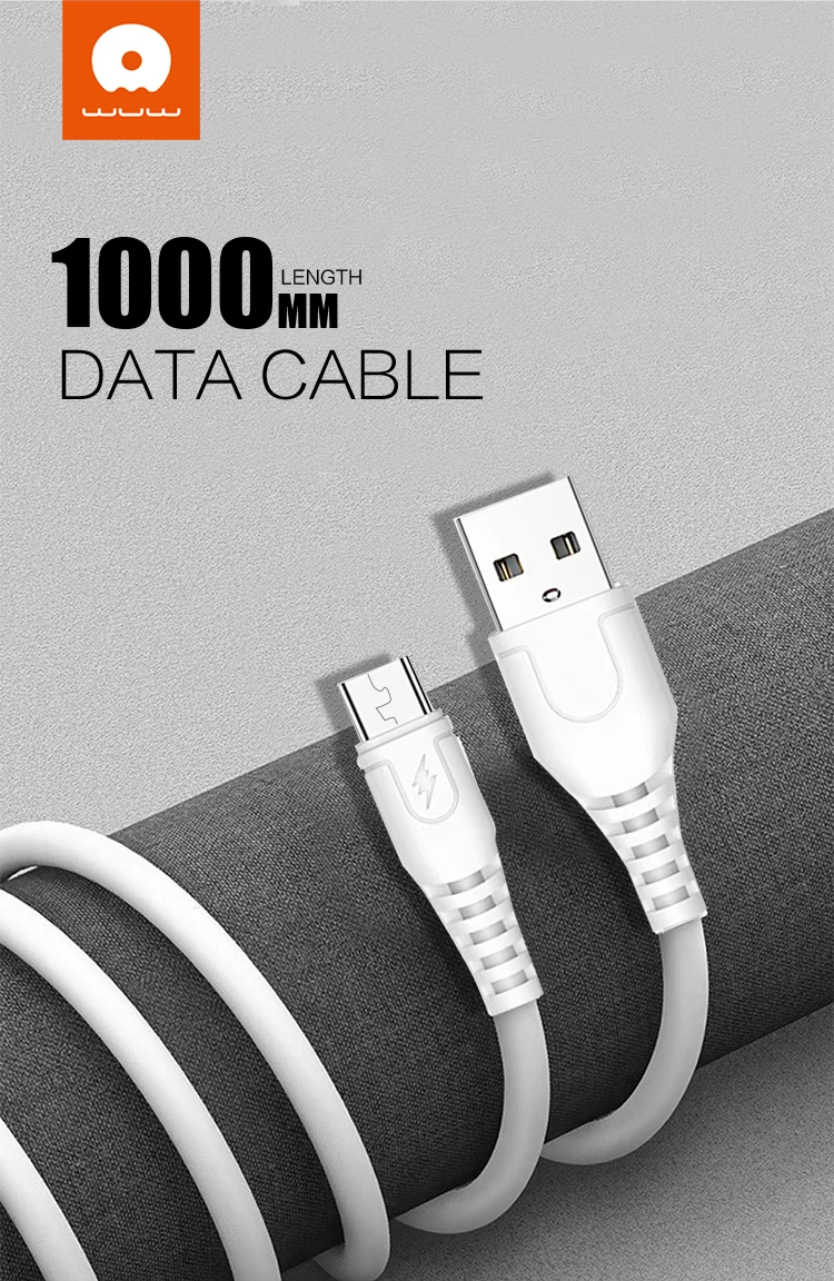 2A Power Cord V8 Micro Charger Plastic PVC Fast Data Charging Smartphone USB Cable_voghion.com