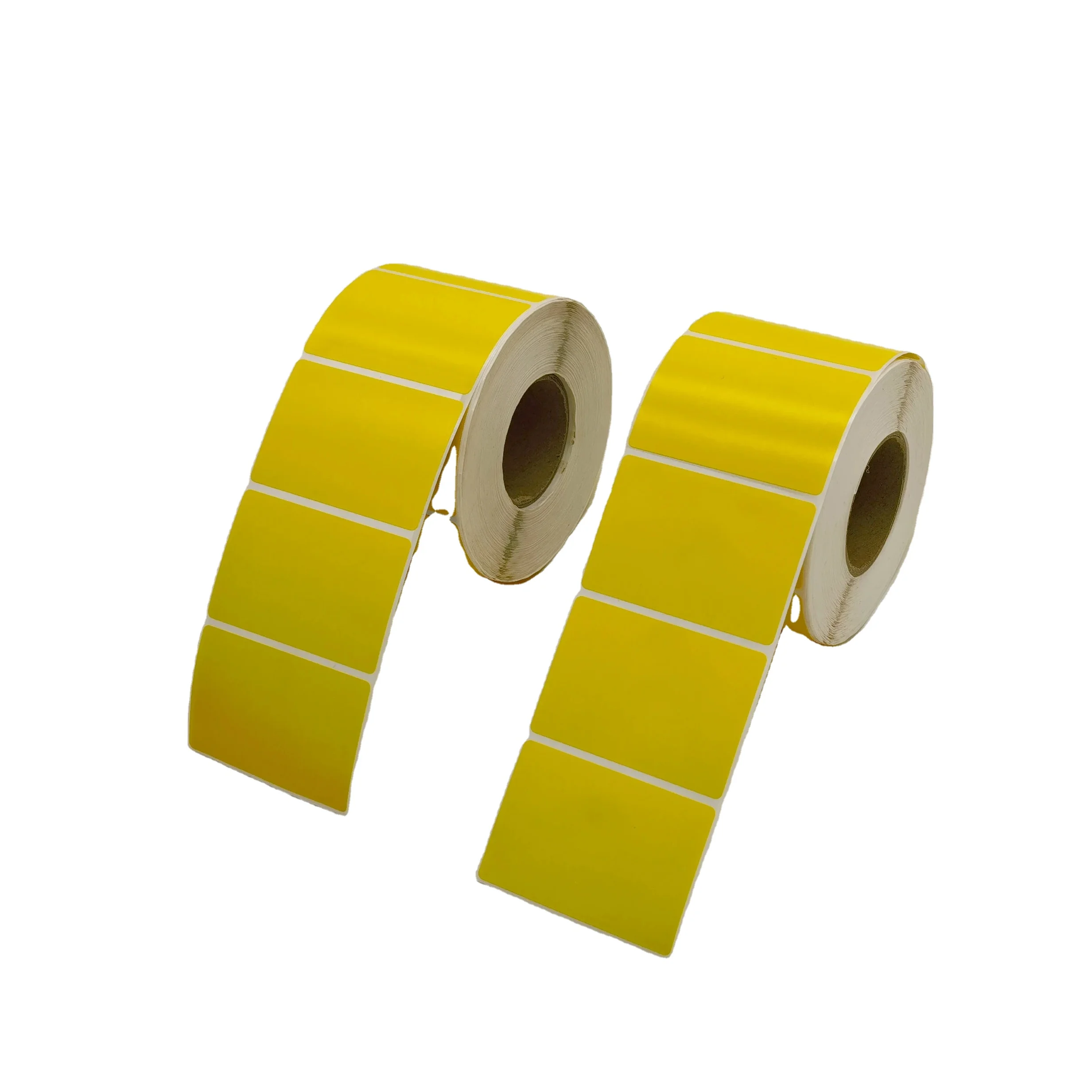 Color Labels Of Roll 60mm40mm Size Yellow 1000pcs Custom Waterproof Industrial Sticker Use 0188