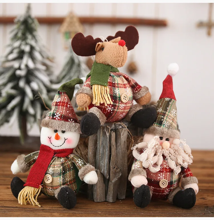 Santa Claus Christmas Doll Merry Christmas Decorations for Home Elk Christmas Ornaments Xmas Tree Decor 2022 Navidad Natal Gifts