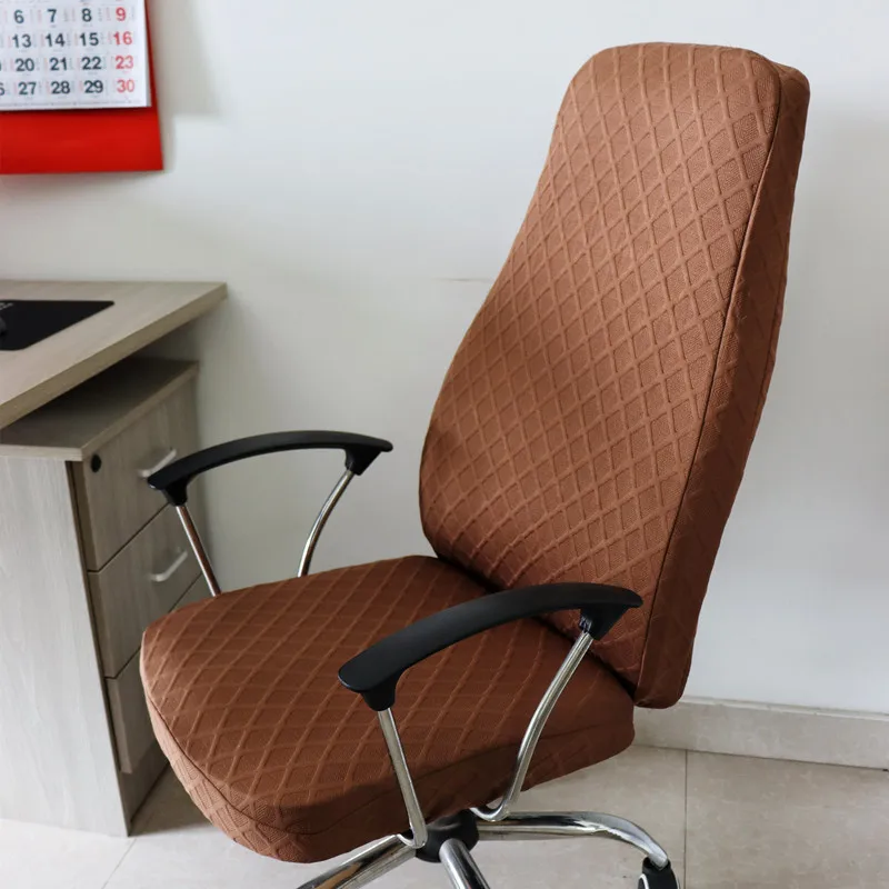 Solid Color Dustproof Office Swivel Chair Thickened Elastic Fabric Jacquard Computer Small Head Split Cover